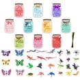 thumbnail image 2 of Set de tarjetas de felicitación de San Valentín con mini muñecos de insectos | Tarjeta de mensaje con botella flotante | Regalos para intercambio en el aula, 2 of 3