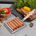 thumbnail image 3 of 2 Pcs Rouleau à Hot-Dogs pour Gril, Support à Saucisses avec Poignée en Bois, Gril à Hot-Dogs BBQ pour Hot-Dogs Cuits Uniformément, 3 of 7