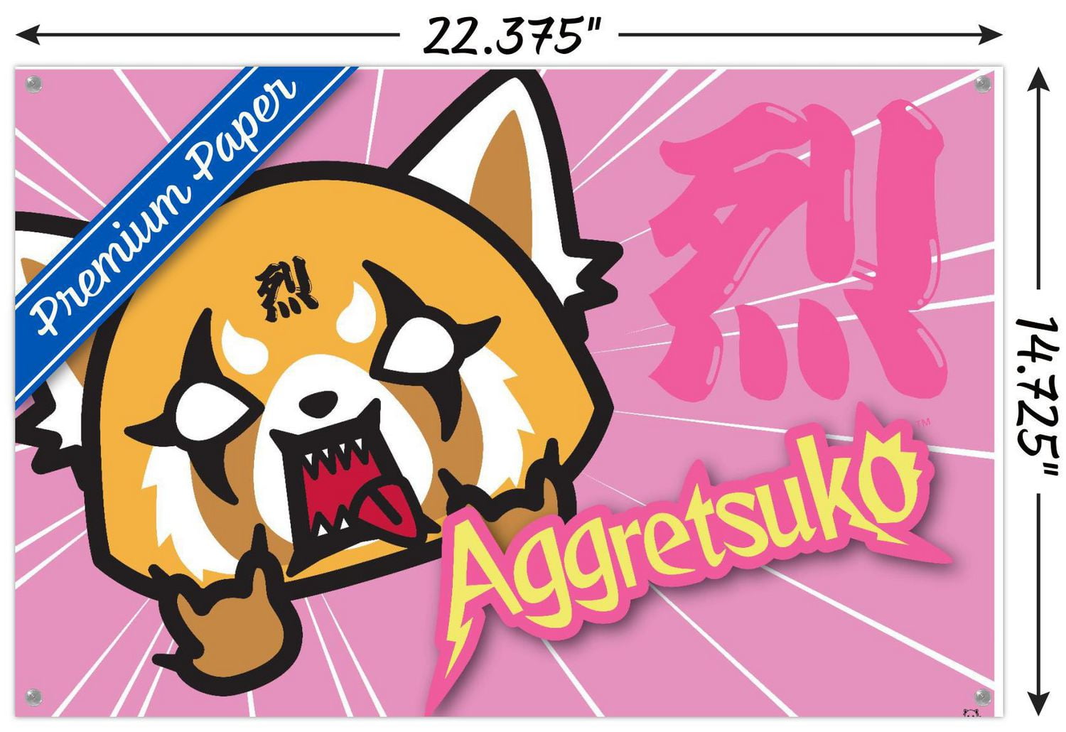 Aggretsuko - Horns Wall Poster, 14.725" x 22.375"