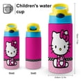 thumbnail image 2 of Kids Insulated Water Bottle - Hello Kitty 16.9 Oz Stainless Steel Travel Bottle with Straw, Double Wall Vacuum Insulated Water Bottles for Boys Girls, 2 of 7