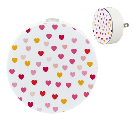 

YZUOUZY Night Light Lamps for Bedroom Small Bedside Lamps Set of 2 Cute Romantic Cartoon Hearts