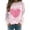 B-Pink, variant on Baqcunre Crewneck Sweatshirts Solid Color Crew Neck Loose Long Sleeved Valentine's Day Print Hoodie (Black S-XL), Womens Sweatshirt Womens Tops Valentine's Day Shirts for Women