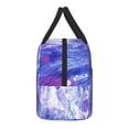 thumbnail image 4 of YFYANG Portable Waterproof Insulated Lunch Bag, Abstract Purple Watercolor Reusable Cooler Bag / Picnic Bag for Adults Teens, 4 of 9