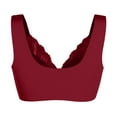 thumbnail image 6 of Front Closure Floral Lace Bra For Women Bralette Padded Wireless Bra Back Smoothing Bras Push up Thin Soft Bra M-8XL Plus Size, 6 of 7