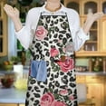 thumbnail image 6 of Pioneer Flower Floral Print Pattern Apron-Garden Aprons for Women with Pockets-Cotton Linen Waterproof Kitchen Cooking Gardening Aprons Adjustable for Kitchen,Cooking,BBQ and Salon 33x27 Inch, 6 of 7