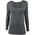 thumbnail image 2 of Delta Platinum Women's Tri-Blend Long Sleeve Scoop Neck Tee - P507T, 2 of 2