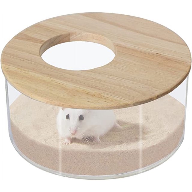 Hamster Sand Bath Box Large, Transparent Acrylic Sand Bath Container & Hamster Bathroom, House and Accessories for Hamsters Gerbils Lemming…