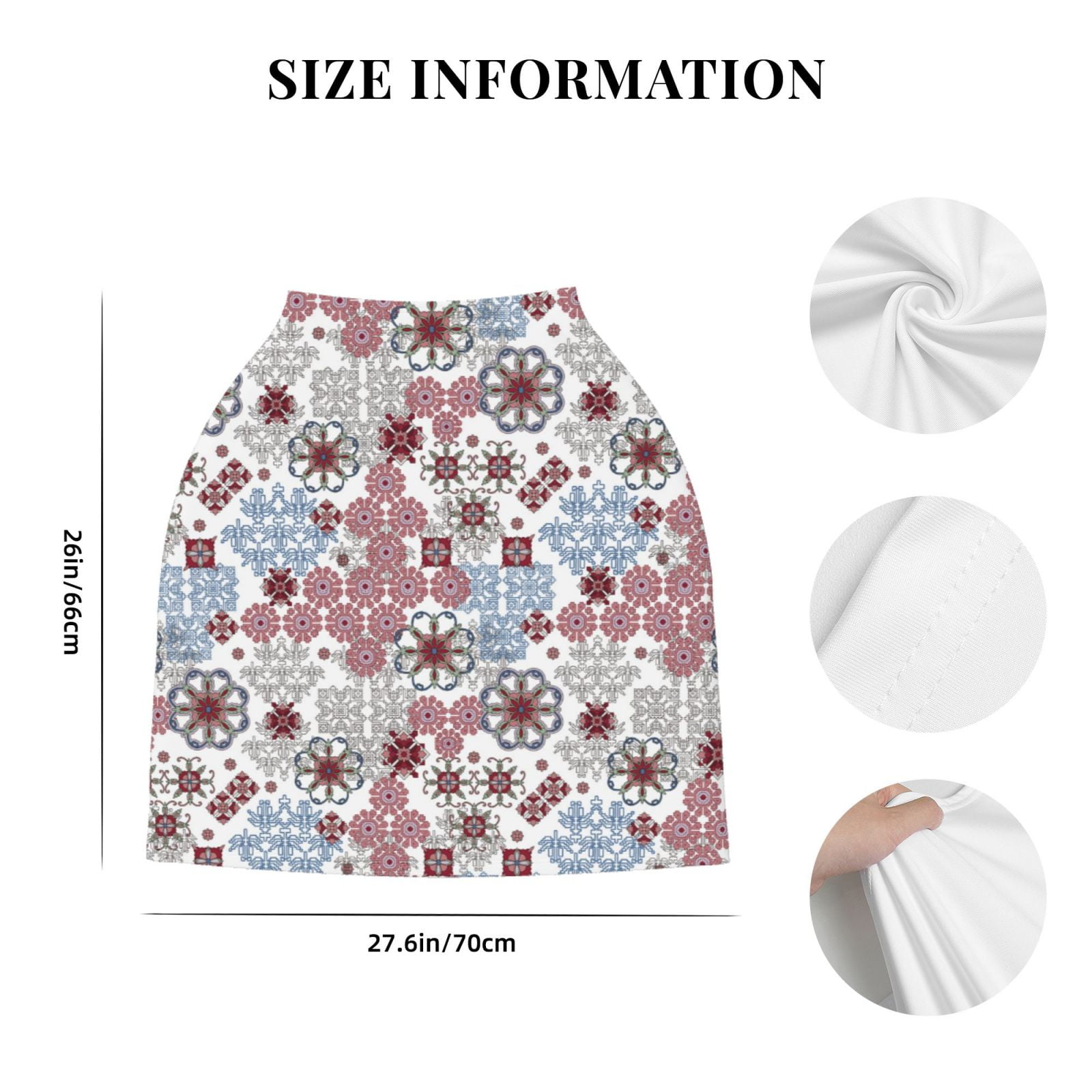 Fotbe Abstract Floral Pattern Car Seat Covers for Babies, Nursing Breastfeeding Cover Carseat Canopy, Soft Stretchy Carrier Cover
