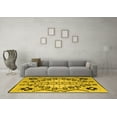 thumbnail image 3 of Ahgly Company Indoor Square Abstract Yellow Modern Area Rugs, 6' Square, 3 of 4