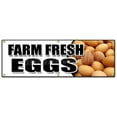 thumbnail image 1 of 72" Farm Fresh Eggs Banner Sign Organic Range Free Milk Dairy Cheese Brown, 1 of 1
