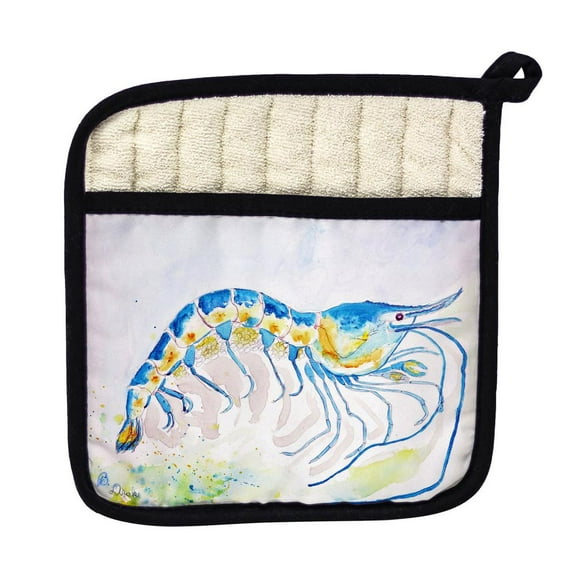 Betsy Drake Interiors Blue Shrimp Pot Holder