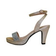 thumbnail image 3 of FLORAL Maria Women Extra Wide Width Stunning Rhinestone Strap Party Dressy Heeled Sandals, 3 of 6