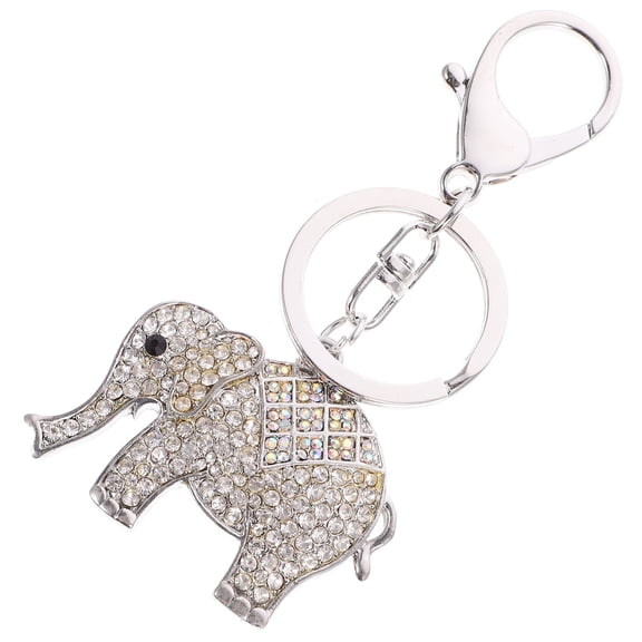 WHAMVOX  Crystal Purse Pendant Big Ears Key Chain Hook Keychain Bag Charm Holder Golden