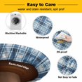 thumbnail image 3 of Elastic Fitted Round Tablecloth, Blue Plaid Waterproof Stretch Table Cover for 45"-54" Tables, Modern Simple Watercolor Buffalo Lattice Washable Outdoor Tablecloths for Patio, Picnic, Camping, 3 of 9