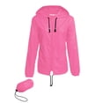 thumbnail image 1 of Chubasquero Avoogue, cortavientos ligero e impermeable, color rojo rosa, 1 of 6
