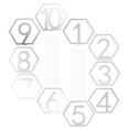 thumbnail image 4 of 10 Uds. Números de mesa de boda números hexagonales marcadores de posición tarjetas de mesa de fiesta HOMEMAXS 14075639-MX, 4 of 6