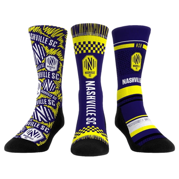 Rock Em Socks Nashville SC Three-Pack Crew Socks Set