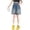 Blue1, variant on ibiyuan Girls Shorts Preppy Kids Cute Ripped Tween Girls Denim Shorts Elastic Waist Straight Bow Embroidered Summer Linen Shorts Girls