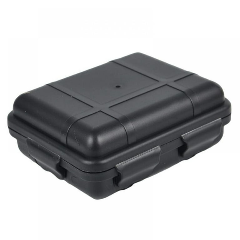 Small Waterproof Container - Universal Plastic Box with Foam - Camping Waterproof Case, 1-Pack, Size: One size, Black