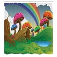 thumbnail image 3 of Ambesonne Mushroom Shower Curtain, Sunny Playful Foliage, 69"Wx70"L, Multicolor, 3 of 5