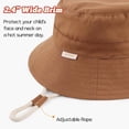thumbnail image 3 of Sombrero de pescador Bamery para bebés pequeños, 46 cm, color marrón, protección UV, 3 of 6