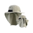 thumbnail image 1 of 4 Panel Outdoor Hat Flap Cap w/ Wide Brim, Olive, 1 of 2