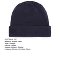 thumbnail image 6 of Opolski Unisex Beanie Hat Solid Color Dome Brimless Windproof Stretchy Knitting Couple Cap Light Grey, 6 of 8