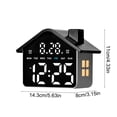 thumbnail image 3 of CaiYueKe House Shaped LED Alarm Clock, Large Display Digital Clock with Night Light, Multi-Functional Electronic Clock, Dual Alarm Clock with Snooze, USB Powered Desk Clock, Bedside Table Clock, 3 of 6