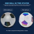 thumbnail image 3 of Balones de fútbol de entrenamiento que brillan intensamente, fútbol reflectante holográfico (4 colores reflectantes) Ehuebsd Para estrenar, 3 of 8