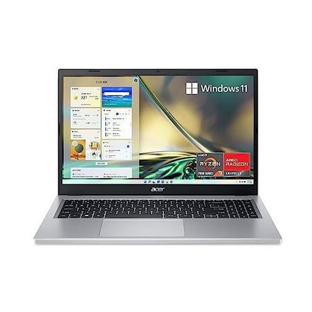 Acer Aspire 3 A315-24P-R7VH Slim Laptop | 15.6" Full HD IPS Display | AMD Ryzen 3 7320U Quad-Core Processor | AMD Radeon Graphics | 8GB LPDDR5 | 128GB NVMe SSD | Wi-Fi 6 | Windows 11 Home in S Mo