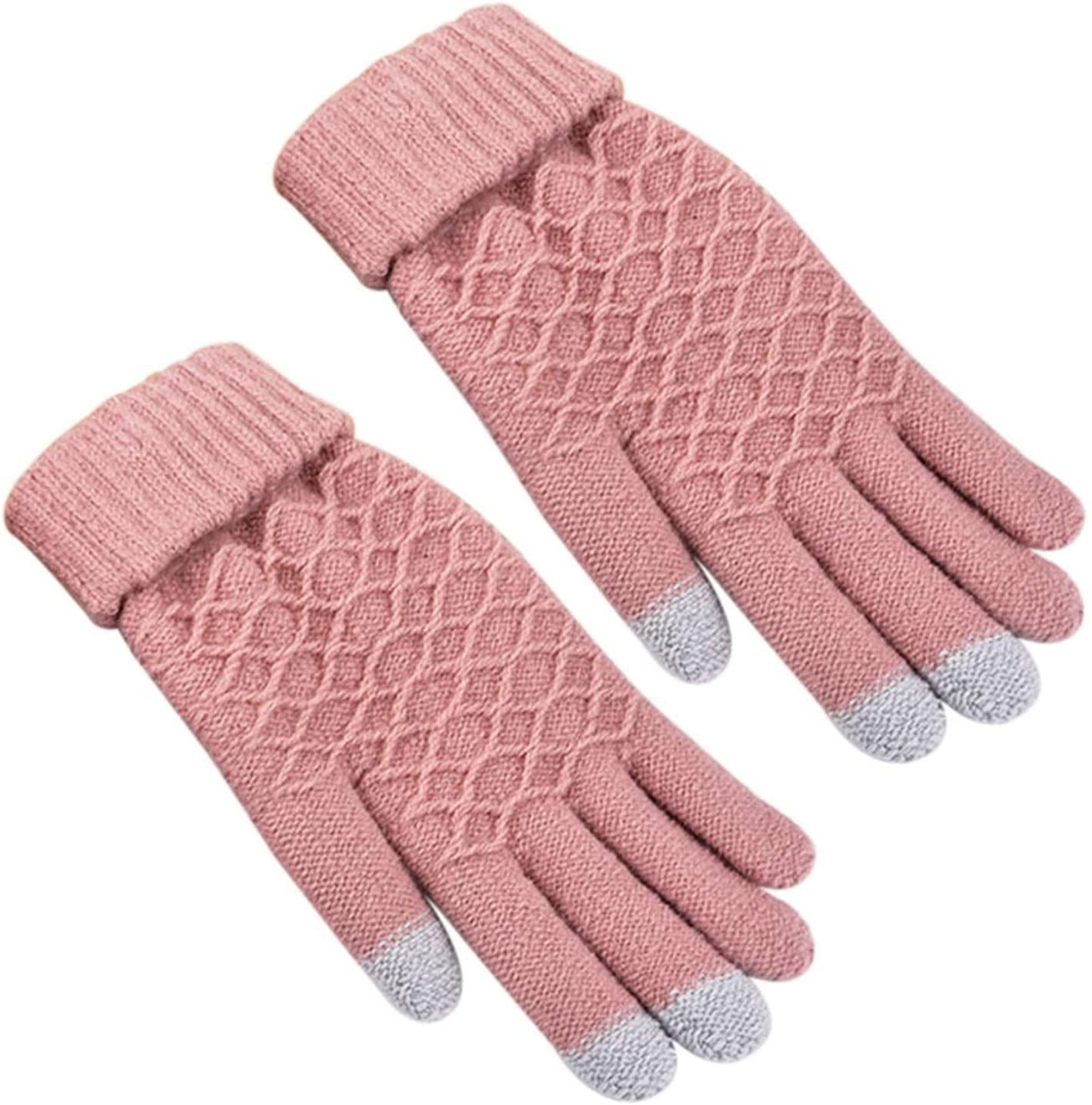 1Pair Fashion Magic Screen Sensory Women Gloves Stretch Knit Winter Warm Mittens 