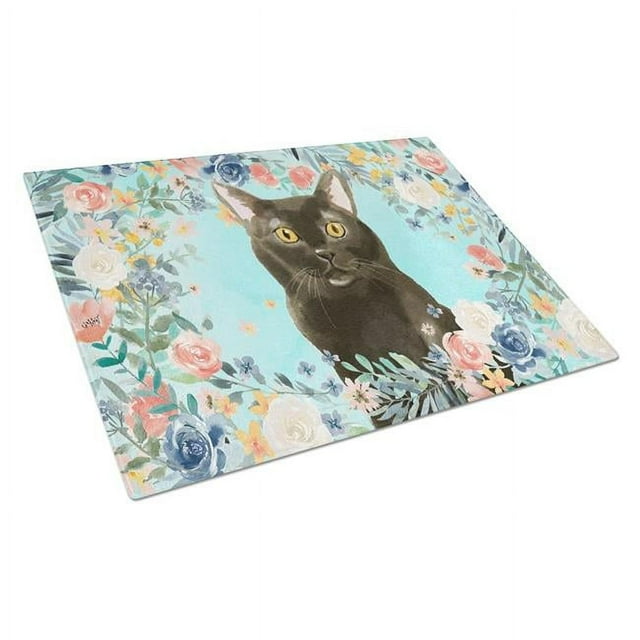 Carolines Treasures CK3391LCB Bombay Spring Flowers Glass Cutting Board - Large