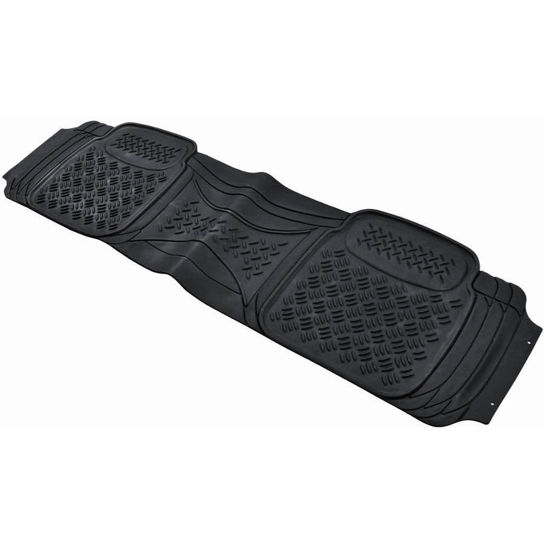 BDK Super Duty Rubber Floor Mats for Car SUV and Van 3 Rows, All Weather, Heavy Duty, 3 Colors