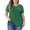 Dark Green, variant on WellSize Plus Size Blouses for Women Button Tunic Tops V Neck Short Sleeve Summer Shirts