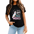 thumbnail image 2 of Wolf Lover Just a Girl Who Loves Wolves T-Shirt for Men Women, 2 of 4