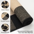 thumbnail image 3 of HearthHarmony Buffalo Plaid Area Rugs 27.5x43 Inches Brown and Black Checkered Rug Washable Front Door Mat Hand Woven Cotton Outdoor Rugs Small Rug for Front Porch Kitchen Entryway Patio Bathroom, 3 of 16