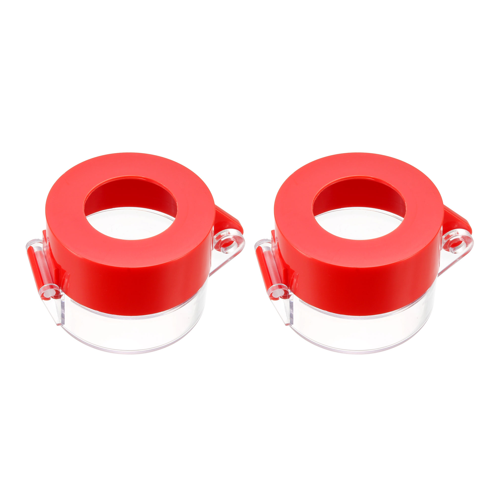 Uxcell 30mm Dia. 55x43mm Plastic Push Button Switch Cover Protector Red