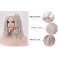 thumbnail image 7 of RightOn Silver Wig Short Curly Wig Bob Wig Silver White Wigs for Women Beach Wave Wigs with Wig Cap, 7 of 7
