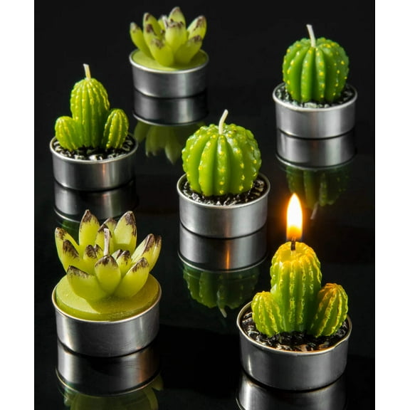 Cactus Tea Light Set