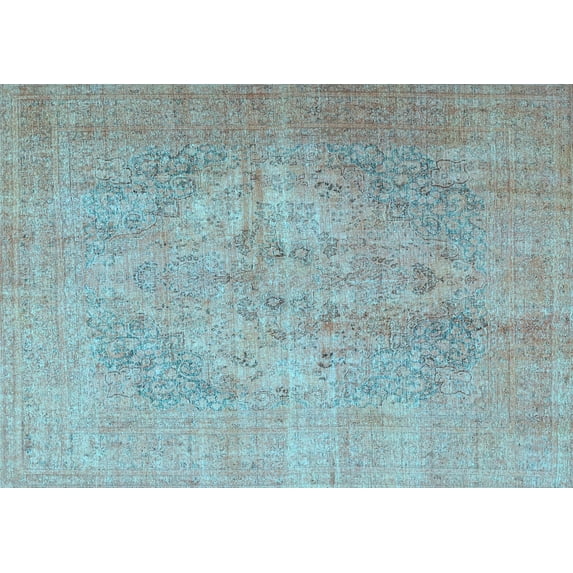 Ahgly Company Indoor Rectangle Persian Light Blue Traditional Area Rugs, 4' x 6'