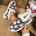 thumbnail image 4 of Chenyee Womens Loafers Fashion Christmas Print Slip On Sneakers Warm Fleece Lined Walking Shoes, 4 of 7