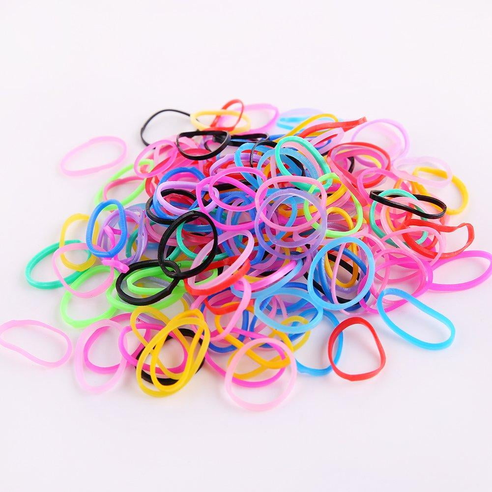 Gueuusu Hair Rubber Bands 500/1000 Pcs Assorted Color Colorful Rubber Bands for Hair Hair Bands Elastic Hair Ties Mini Hair Ties Rubber Hair, Beige