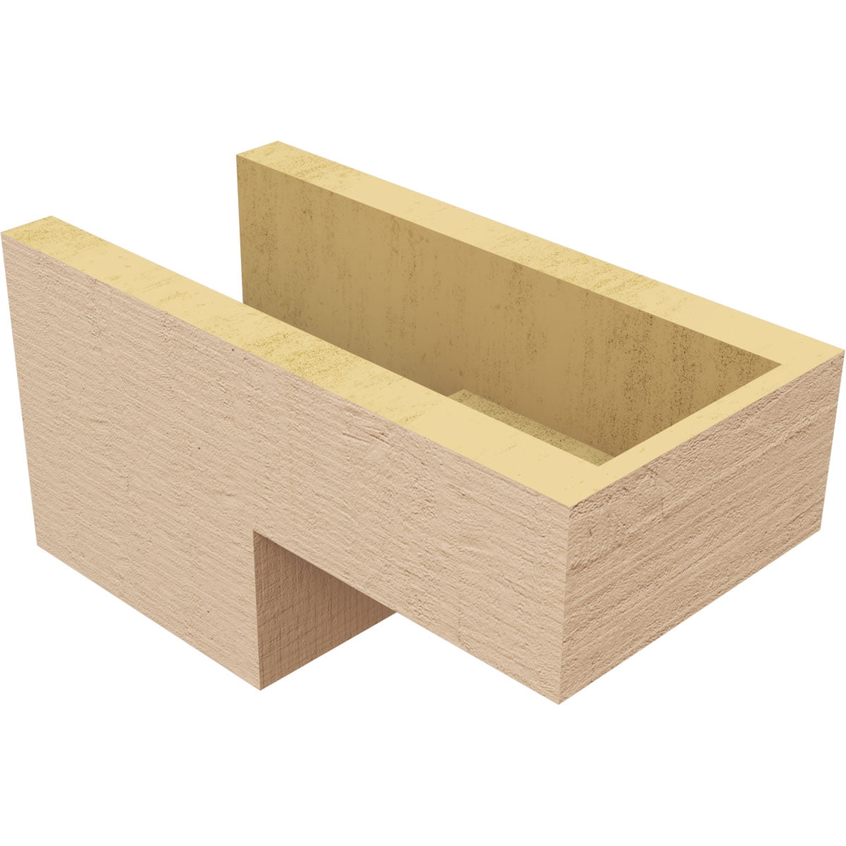 6"W x 12"D x 6"H Wide Chapel Hill Rough Cedar Woodgrain TimberThane Corbel, Primed Tan