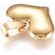 thumbnail image 2 of 1 colgante de corazón dorado de acero inoxidable 304 con agujero grande., 2 of 2