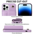 thumbnail image 5 of Compatible with iPhone 15 Pro Max, Multifunctional Wallet Case with Credit Card Holder Shoulder Strap PU Leather Pocket Holder Magnetic Snap Flip Phone Cover for iPhone 15 Pro Max, Purple, 5 of 9