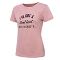 thumbnail image 5 of Outfmvch t shirts for women Fashion Short Sleeve Letter Print Plus Size Cotton Casual womens tops shirts for women Pink, 5 of 9