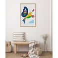 thumbnail image 5 of Kate and Laurel Sylvie Peace Dove Framed Canvas Wall Art by Rachel Lee of My Dream Wall, 23x33 Natural, Modern Colorful Geometric Animal Bird Art for Wall, 5 of 6