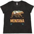 thumbnail image 3 of Inktastic Montana Vacation Bear Silhouette Women's Plus Size T-Shirt, 3 of 5
