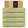 thumbnail image 1 of Lavish Touch 100% Egyptian 2 Ply Cotton 700 GSM Mosaic Pack of 24 Bath Towel - Spearmint (Green), 1 of 6