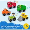 thumbnail image 2 of Fisher-Price Little People Juego de vehículos de actividades para niños pequeños con 10 juguetes para juegos de simulación preescolares para niños a partir de 1 año, 2 of 5